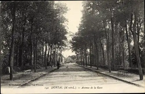 Ak Durtal Maine et Loire, Avenue de la Gare