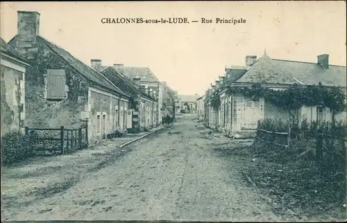 Ak Chalonnes sous le Lude Maine-et-Loire, Rue Principale