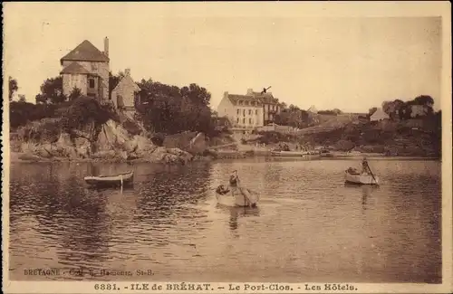 Ak Île de Bréhat Côtes d’Armor, Le Port Clos, Les Hotels