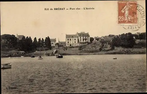 Ak Île de Bréhat Côtes d’Armor, Port clos, L'Arrivee