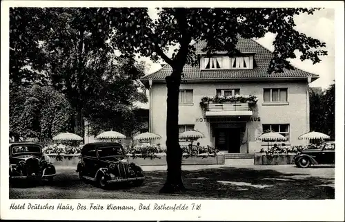 Ak Bad Rothenfelde am Teutoburger Wald, Hotel Deutsches Haus, Inh. Fritz Wiemann