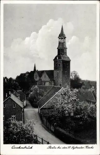 Ak Quakenbrück in Niedersachsen, St. Sylvester Kirche