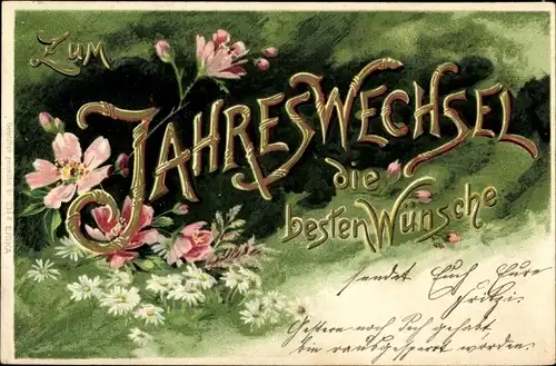 Ak Glückwunsch Neujahr, Rosen, Blumen