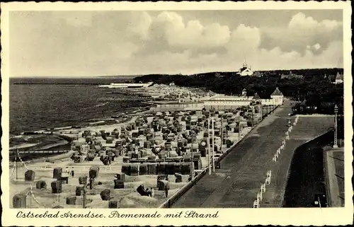 Ak Ostseebad Arendsee Kühlungsborn, Promenade mit Strand