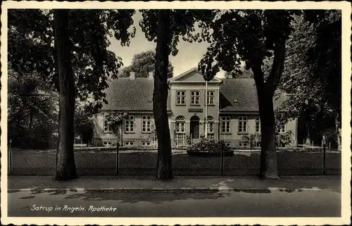 Ak Satrup Mittelangeln in Schleswig Holstein, Apotheke