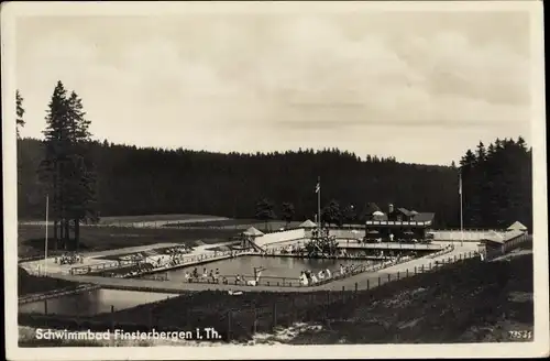 Ak Finsterbergen Friedrichroda im Thüringer Wald, Schwimmbad