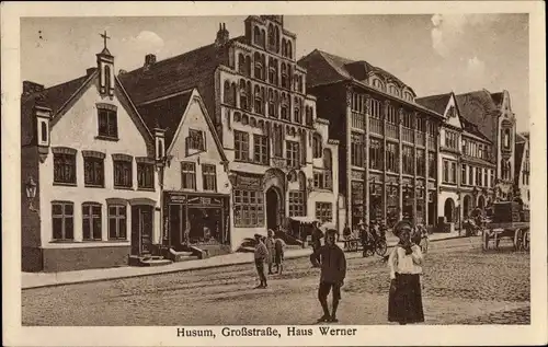 Ak Husum in Nordfriesland, Großstraße, Haus Werner