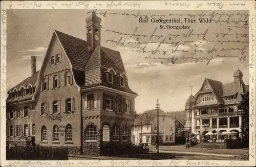 Ak Georgenthal in Thüringen, Sankt Georgsplatz