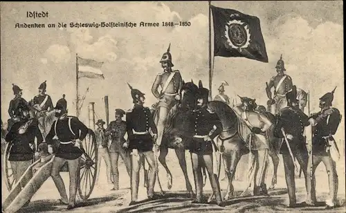 Ak Idstedt in Schleswig Holstein, Andenken an die Schleswig-Holsteinische Armee 1848-1850