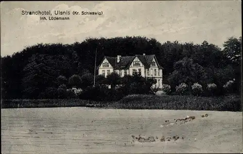 Ak Ulsnis an der Schlei, Strandhotel, Außenansicht