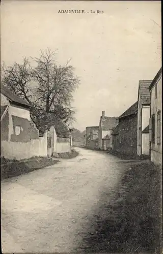 Ak Adainville Yvelines, La Rue