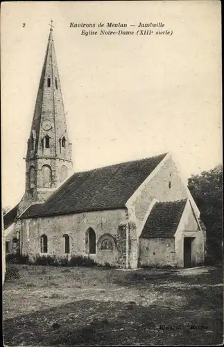 Ak Jambville Yvelines, Eglise Notre Dame