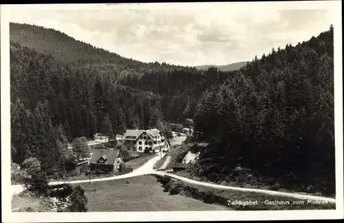 Ak Zwickgabel Baiersbronn, Gasthof zum Mohren, Wald