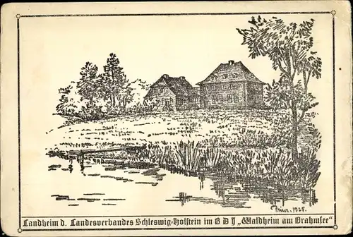 Künstler Ak Neumünster in Holstein, Landheim des Landsverbandes Schleswig Holstein