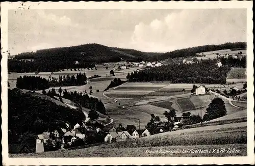 Ak Vogelsgrün Auerbach im Vogtland, Forsthaus, Ort mit Umgebung