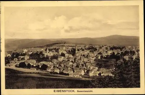 Ak Eibenstock im Erzgebirge Sachsen, Gesamtansicht