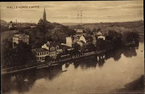 Ak Kröllwitz Halle an der Saale, Teilansicht, Luftbild