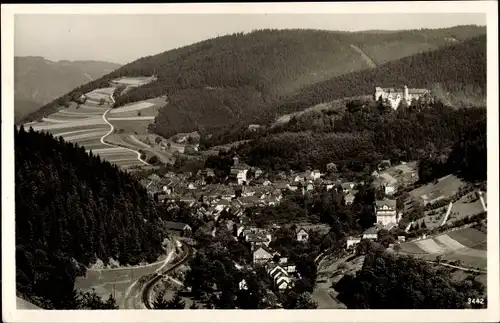 Ak Bad Leutenberg Thüringen, Ort mit Umgebung, Luftbild