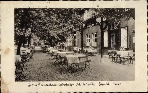 Ak Eckertal Bad Harzburg am Harz, Gast- und Pensionshaus Eckerkrug, Außenansicht