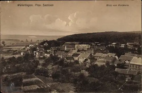 Ak Oebisfelde Weferlingen in Sachsen Anhalt, Blick von Kirchturm