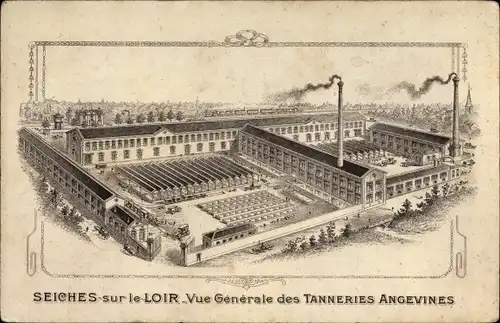 Ak Seiches sur le Loir Maine et Loire, Vue Generale des Tanneries Angevines