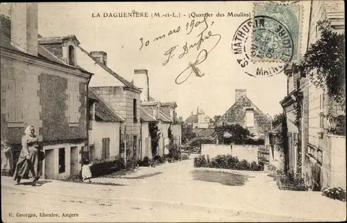 Ak La Daguenière Maine et Loire, Quartier des Moulins