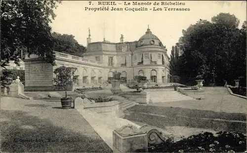 Ak Rueil Hauts-de-Seine, Le Manoir de Richelieu, Propriete Jean Coquelin, Les Terrasses