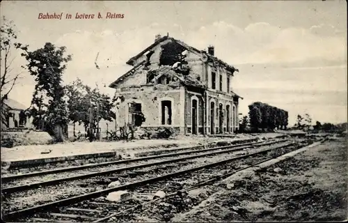 Ak Loivre Marne, Bahnhof