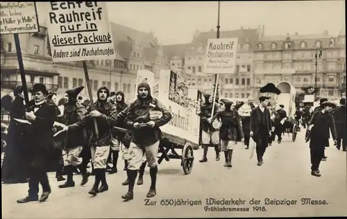 Ak Leipzig in Sachsen, 650 jährige Wiederkehr der Messe, Frühjahrsmesse 1918, Festumzug