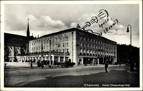 Ak Chemnitz in Sachsen, Hotel Chemnitzer Hof