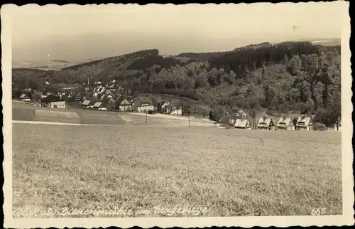 Foto Ak Rechenberg Bienenmühle Erzgebirge, Ort mit Umgebung