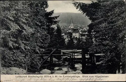 Ak Bischofsgrün im Fichtelgebirge, Blick vom Hügelfelsen