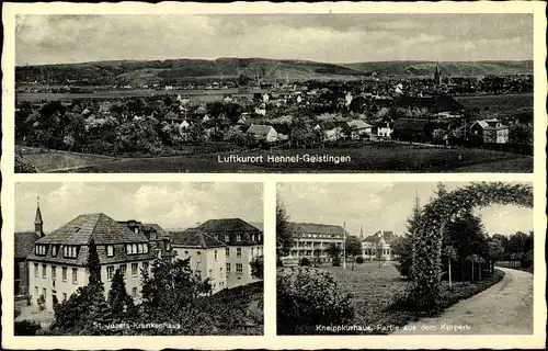 Ak Geistingen Hennef an der Sieg, St. Josefs Krankenhaus, Kneippkurhaus, Totalansicht