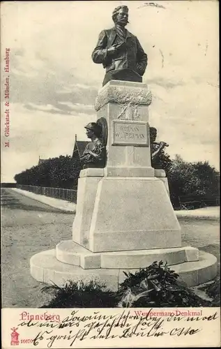 Ak Pinneberg in Schleswig Holstein, Wuppermann Denkmal