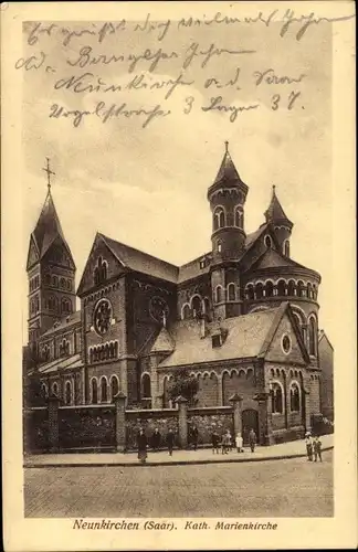 Ak Neunkirchen im Saarland, Kath. Marienkirche