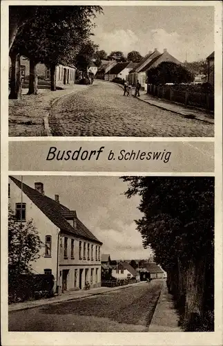 Ak Busdorf in Schleswig Holstein, Straßenpartien