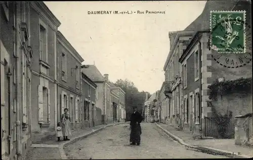 Ak Daumeray Maine et Loire, Rue Principale