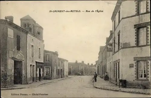 Ak Saint Laurent des Autels Maine-et-Loire, Rue de l'Eglise