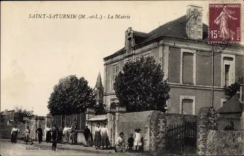 Ak Saint Saturnin Maine et Loire, La Mairie