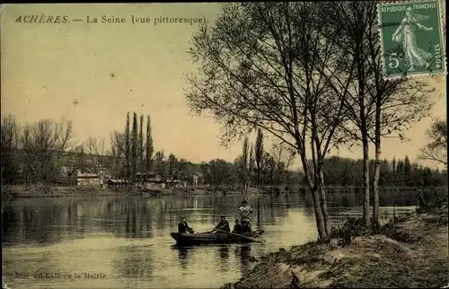 Ak Acheres Yvelines, La Seine