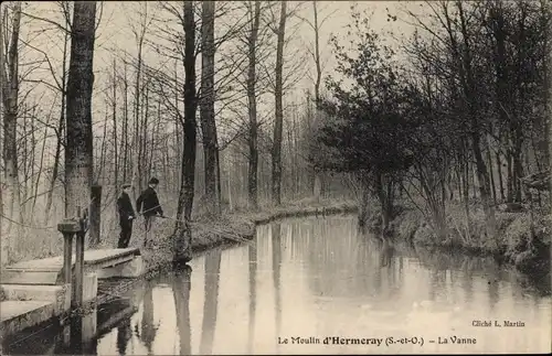 Ak Hermeray Yvelines, Le Moulin, La Vanne