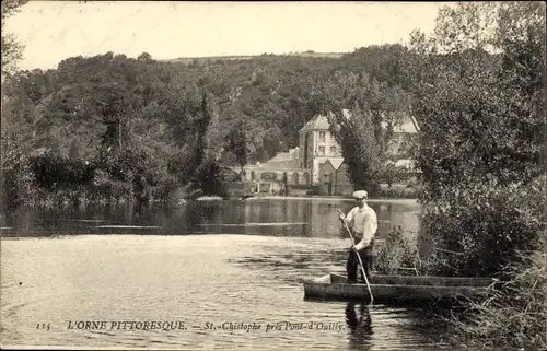 Ak Pont d Ouilly Calvados, Saint Christophe