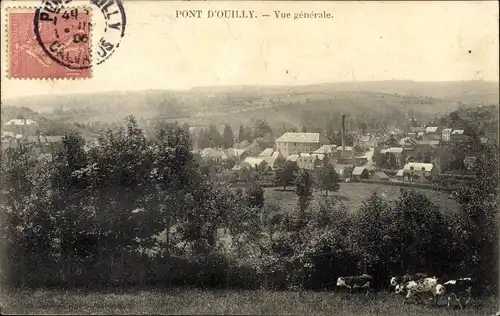 Ak Pont d Ouilly Calvados, Vue generale