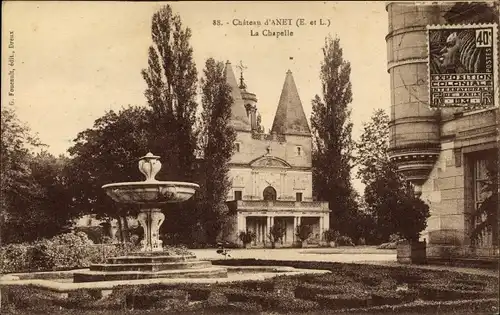 Ak Anet Eure et Loir, Le Chateau, La Chapelle