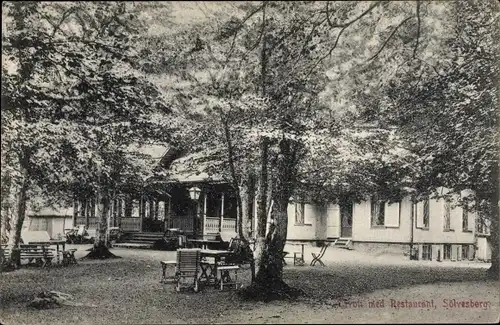 Ak Sölvesborg Schweden, Tivoli mit Restaurant