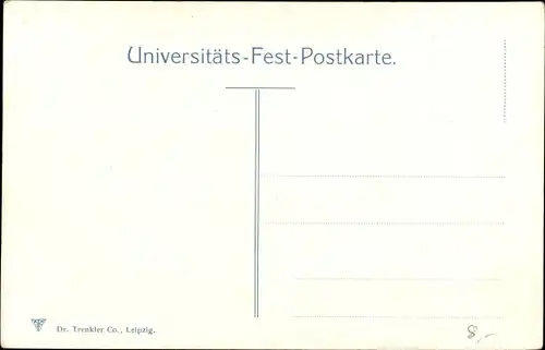 Künstler Ak Leipzig in Sachsen, Festabend Gausängerbund 1909, Universitäts Jubiläums Festhalle