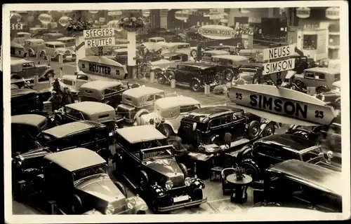 Foto Ak Berlin Charlottenburg, Autos, Automobilausstellung, Simson, Reutter, Erdmann Rossi