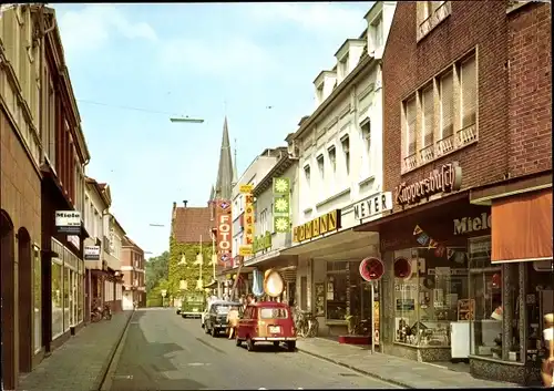 Ak Borghorst Steinfurt in Nordrhein Westfalen, Münsterstraße, Geschäfte