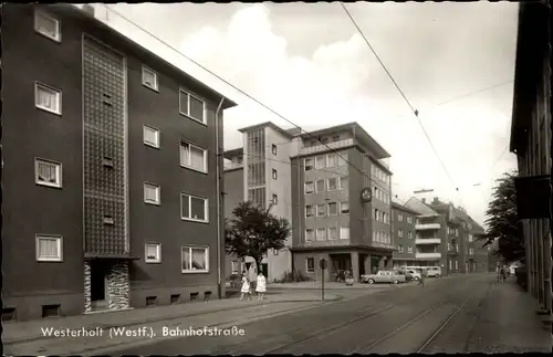 Ak Westerholt Herten im Ruhrgebiet, Bahnhofstraße