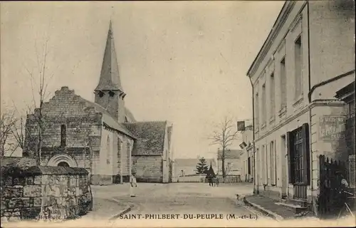 Ak Longué Maine et Loire, Bourg de Saint Philbert du Peuple